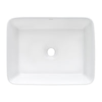 Ruvati 19" x 14" Bathroom Vessel Sink White Rectangular Above Vanity Counter Porcelain Ceramic - RVB1915 - Model Bath
