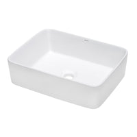 Ruvati 19" x 14" Bathroom Vessel Sink White Rectangular Above Vanity Counter Porcelain Ceramic - RVB1915 - Model Bath