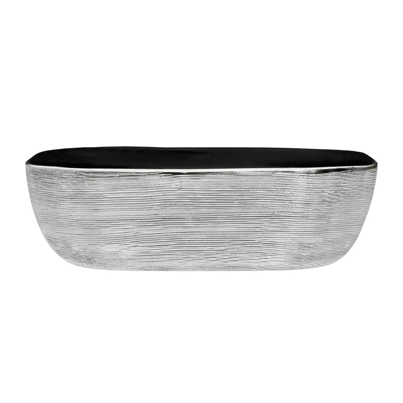 Ruvati 20" x 16" Bathroom Vessel Sink Silver Decorative Art Above Vanity Counter - Model Bath