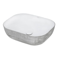 Ruvati 20" x 16" Bathroom Vessel Sink Silver Decorative Art Above Vanity Counter - Model Bath