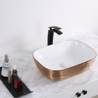 Ruvati 20" x 16" Bathroom Vessel Sink Silver Decorative Art Above Vanity Counter - Model Bath