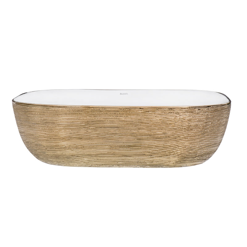Ruvati 20" x 16" Bathroom Vessel Sink Silver Decorative Art Above Vanity Counter - Model Bath