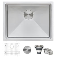 Ruvati 21" Undermount Tight Radius 16 Gauge Stainless Steel Bar Prep Kitchen Sink Single Bowl - RVH7121 - Model Bath