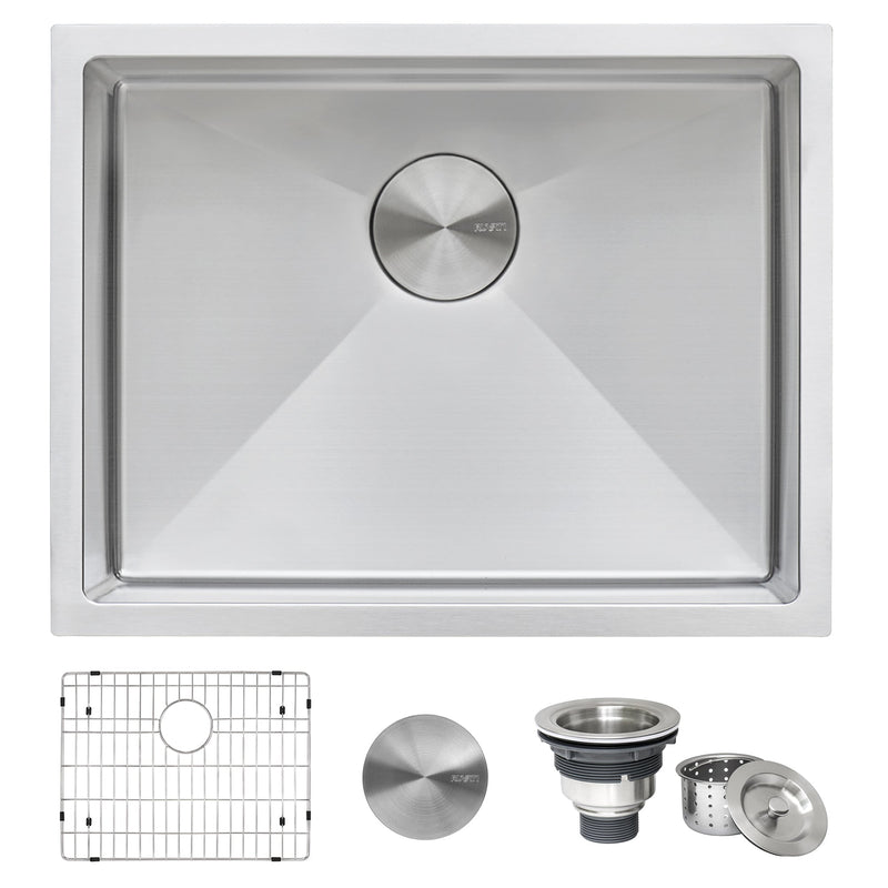 Ruvati 21" Undermount Tight Radius 16 Gauge Stainless Steel Bar Prep Kitchen Sink Single Bowl - RVH7121 - Model Bath