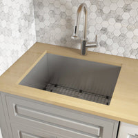 Ruvati 21" x 18" x 12" Deep Laundry Utility Sink Undermount 16 Gauge Stainless Steel - RVU6121 - Model Bath