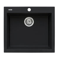 Ruvati 22" x 20" epiGranite Dual-Mount Granite Composite Single Bowl Kitchen Sink - Model Bath