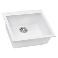 Ruvati 22" x 20" epiGranite Dual-Mount Granite Composite Single Bowl Kitchen Sink - Model Bath