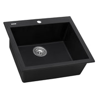 Ruvati 22" x 20" epiGranite Dual-Mount Granite Composite Single Bowl Kitchen Sink - Model Bath
