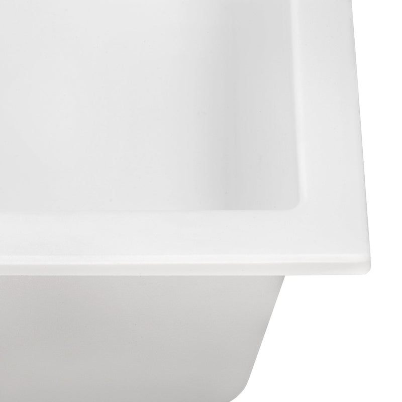 Ruvati 22" x 20" epiGranite Dual-Mount Granite Composite Single Bowl Kitchen Sink - Model Bath