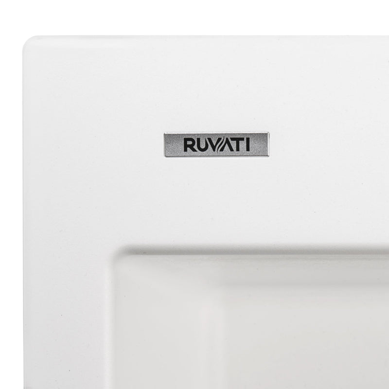 Ruvati 22" x 20" epiGranite Dual-Mount Granite Composite Single Bowl Kitchen Sink - Model Bath
