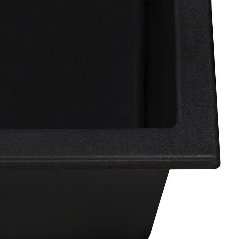 Ruvati 22" x 20" epiGranite Dual-Mount Granite Composite Single Bowl Kitchen Sink - Model Bath