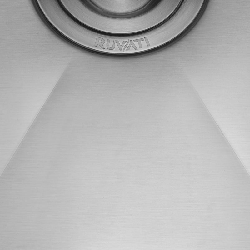 Ruvati 23" x 18" x 12" Deep Laundry Utility Sink Undermount 16 Gauge Stainless Steel - RVU6100 - Model Bath