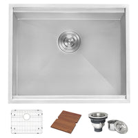 Ruvati 23" x 19" x 13" Deep Laundry Utility Workstation Sink Undermount 16 Gauge - RVU6320 - Model Bath