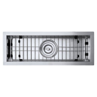 Ruvati 23" x 8" Bar Prep Sink Narrow Trough Undermount 16 Gauge Stainless Steel Single Bowl - RVH7120 - Model Bath