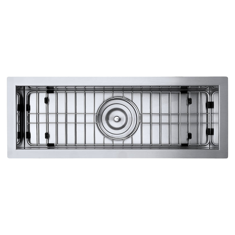 Ruvati 23" x 8" Bar Prep Sink Narrow Trough Undermount 16 Gauge Stainless Steel Single Bowl - RVH7120 - Model Bath