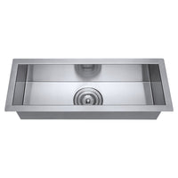 Ruvati 23" x 8" Bar Prep Sink Narrow Trough Undermount 16 Gauge Stainless Steel Single Bowl - RVH7120 - Model Bath