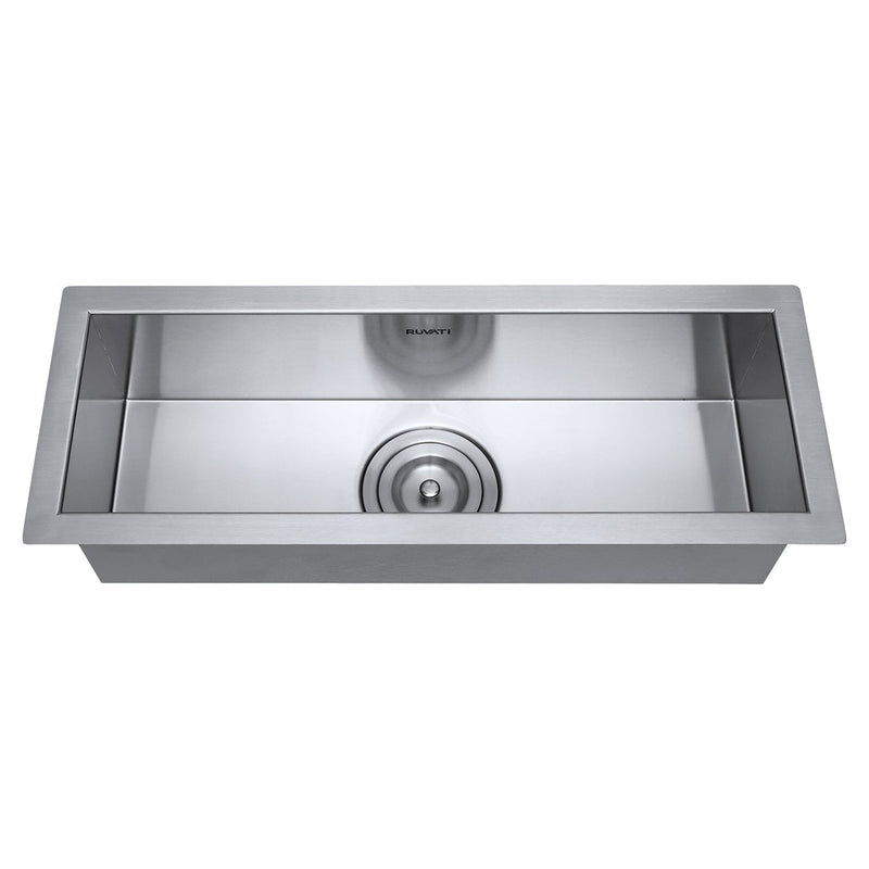 Ruvati 23" x 8" Bar Prep Sink Narrow Trough Undermount 16 Gauge Stainless Steel Single Bowl - RVH7120 - Model Bath