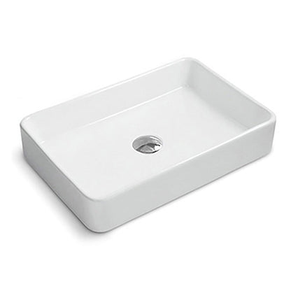 Ruvati 24" x 16" Bathroom Vessel Sink White Rectangular Above Counter Porcelain Ceramic - RVB2416 - Model Bath