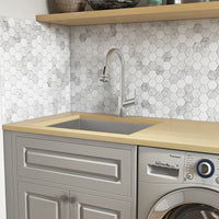 Ruvati 24" x 18" x 13" Deep Laundry Utility Sink Undermount 16 Gauge Stainless Steel - RVU6124 - Model Bath