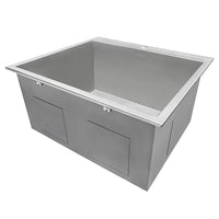 Ruvati Topmount Laundry 22" x 22" x 12" Deep Utility Sink 16 Gauge Stainless Steel - RVU6022 - Model Bath
