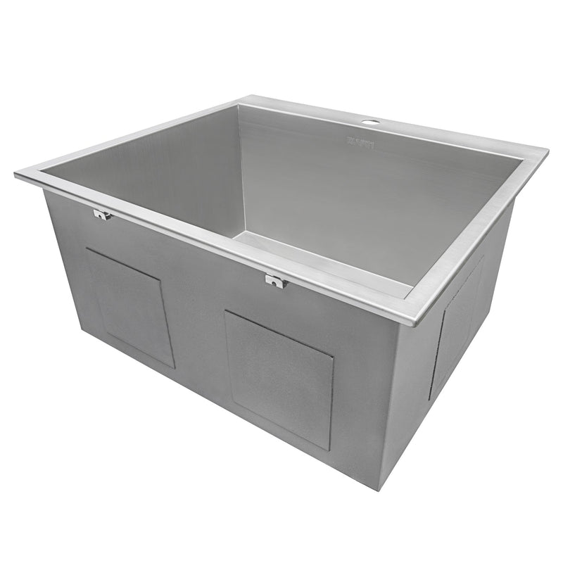 Ruvati Topmount Laundry 22" x 22" x 12" Deep Utility Sink 16 Gauge Stainless Steel - RVU6022 - Model Bath