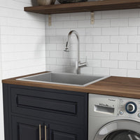 Ruvati Topmount Laundry 22" x 22" x 12" Deep Utility Sink 16 Gauge Stainless Steel - RVU6022 - Model Bath