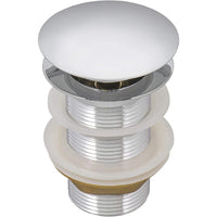 Ruvati Umbrella Style Push Pop-up Drain for Bathroom Sinks without Overflow - Chrome Finish - RVA5102CH - Model Bath