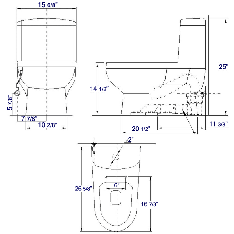 EAGO  One Piece Dual Flush High Efficiency Low Flush White Toilet