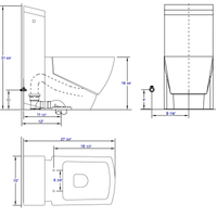EAGO Modern One Piece High Efficiency Low Flush Eco Friendly Toilet
