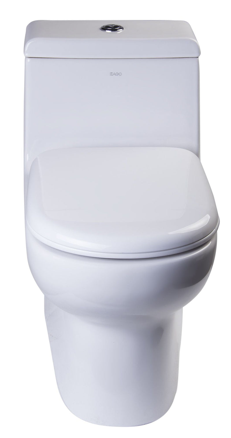 EAGO One Piece Dual Flush High Efficiency Low Flush White Toilet