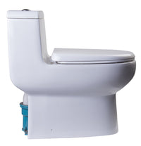 EAGO One Piece Dual Flush High Efficiency Low Flush White Toilet