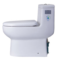 EAGO One Piece Dual Flush High Efficiency Low Flush White Toilet