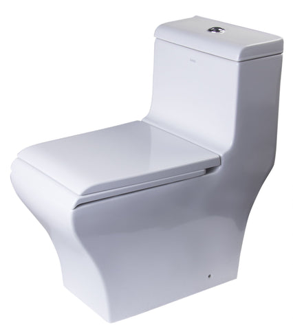 EAGO White Dual Flush High Efficiency Low Flush Eco-Friendly Toilet