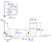 EAGO White Dual Flush High Efficiency Low Flush Eco-Friendly Toilet