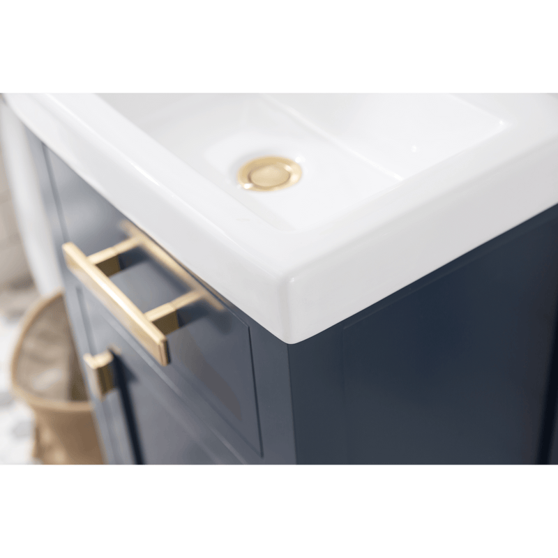 Water Creation 18" MDF Single Bowl Ceramics Top Vanity with Single Door - Model Bath