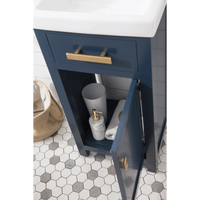 Water Creation 18" MDF Single Bowl Ceramics Top Vanity with Single Door - Model Bath