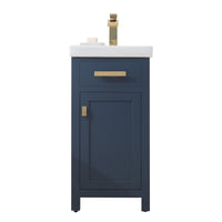 Water Creation 18" MDF Single Bowl Ceramics Top Vanity with Single Door - Model Bath
