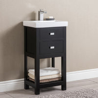 Water Creation 18" MDF Single Bowl Ceramics Top Vanity with U Shape Drawer From The VERA Collection VERA18 - Model Bath