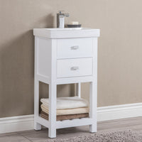 Water Creation 18" MDF Single Bowl Ceramics Top Vanity with U Shape Drawer From The VERA Collection VERA18 - Model Bath
