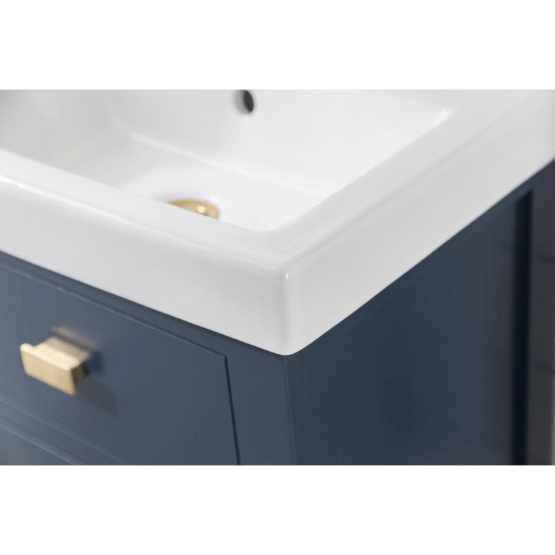 Water Creation 18" MDF Single Bowl Ceramics Top Vanity with U Shape Drawer From The VERA Collection VERA18 - Model Bath
