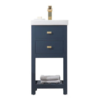 Water Creation 18" MDF Single Bowl Ceramics Top Vanity with U Shape Drawer From The VERA Collection VERA18 - Model Bath