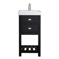 Water Creation 18" MDF Single Bowl Ceramics Top Vanity with U Shape Drawer From The VERA Collection VERA18 - Model Bath