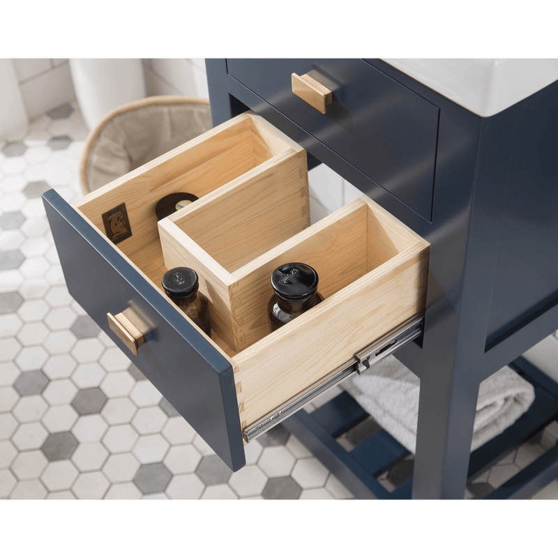 Water Creation 18" MDF Single Bowl Ceramics Top Vanity with U Shape Drawer From The VERA Collection VERA18 - Model Bath
