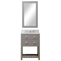 Water Creation 24" Cashmere Grey Single Sink Bathroom Vanity with Matching Framed Mirror and Faucet From The Madalyn Collection MADALYN24GBF - Model Bath