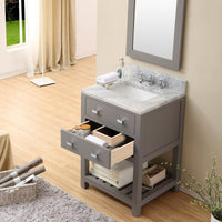 Water Creation 24" Cashmere Grey Single Sink Bathroom Vanity with Matching Framed Mirror and Faucet From The Madalyn Collection MADALYN24GBF - Model Bath