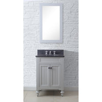 Water Creation 24" Earl Grey Single Sink Bathroom Vanity with Matching Framed Mirror and Faucet From The Potenza Collection POTENZA24EGBF - Model Bath