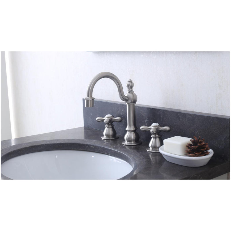 Water Creation 24" Earl Grey Single Sink Bathroom Vanity with Matching Framed Mirror and Faucet From The Potenza Collection POTENZA24EGBF - Model Bath