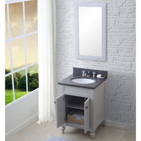 Water Creation 24" Earl Grey Single Sink Bathroom Vanity with Matching Framed Mirror and Faucet From The Potenza Collection POTENZA24EGBF - Model Bath