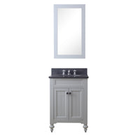 Water Creation 24" Earl Grey Single Sink Bathroom Vanity with Matching Framed Mirror From The Potenza Collection POTENZA24EGB - Model Bath