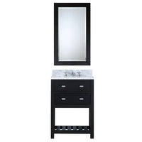 Water Creation 24" Espresso Single Sink Bathroom Vanity with Matching Framed Mirror and Faucet From The Madalyn Collection MADALYN24EBF - Model Bath